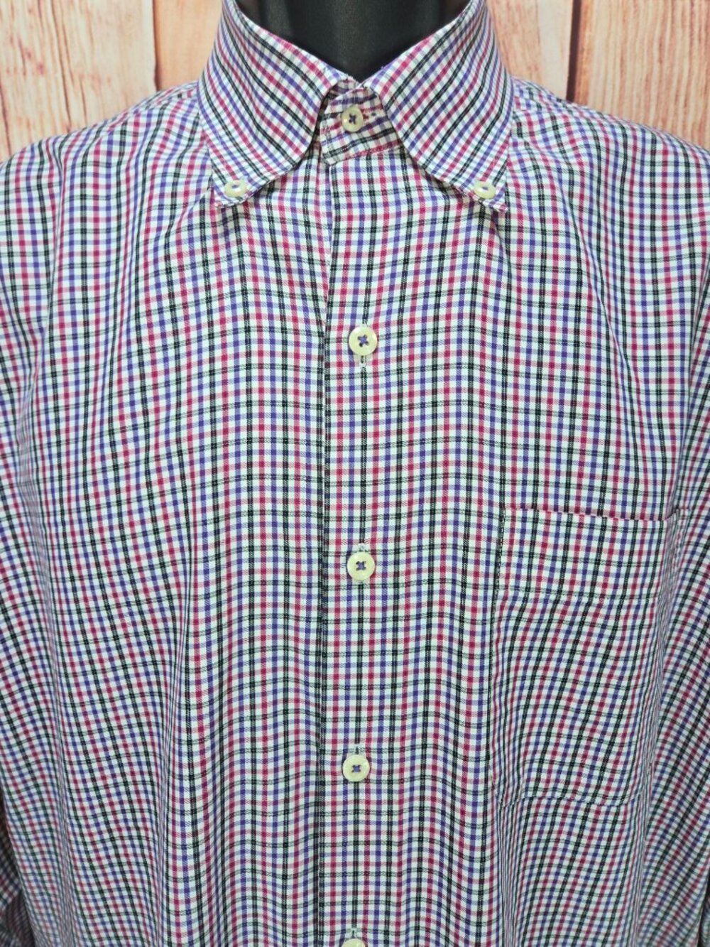 Peter Millar Mens Check Long Sleeve Shirt Large - Picture 4 of 6